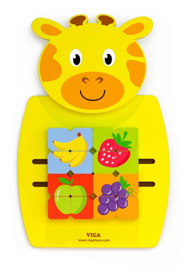 Drewniana Sensoryczna Tablica manipulacyjna Żyrafa Viga Toys Drewniana Sensoryczna Tablica manipulacyjna Żyrafa Viga Toys