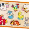Drewniane Puzzle Farma Układanka Viga Toys
