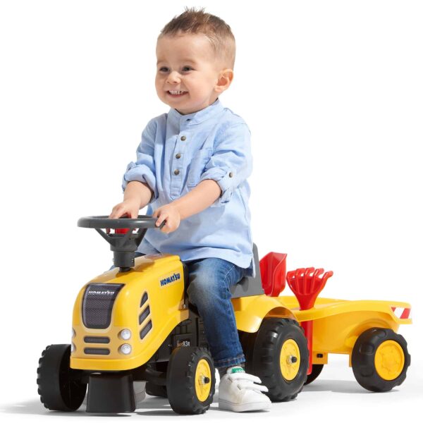 FALK-Traktorek-Baby-Komatsu-Zolty-z-Przyczepka-akc.-od-1-roku-5 FALK-Traktorek-Baby-Komatsu-Zolty-z-Przyczepka-akc.-od-1-roku-5