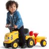FALK-Traktorek-Baby-Komatsu-Zolty-z-Przyczepka-akc.-od-1-roku-6