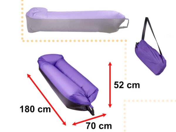 KX5567_5 Lazy BAG SOFA łóżko leżak na powietrze fioletowy 23 KX5567_5 Lazy BAG SOFA łóżko leżak na powietrze fioletowy 23