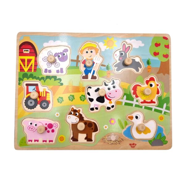 TOOKY-TOY-Drewniane-Puzzle-Montessori-Farma-z-Pinezkami-Do-Dopasowania-4 TOOKY-TOY-Drewniane-Puzzle-Montessori-Farma-z-Pinezkami-Do-Dopasowania-4