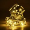 KX5251 Wstążka ozdobna taśma srebrna lampki LED 10m 100LED ci