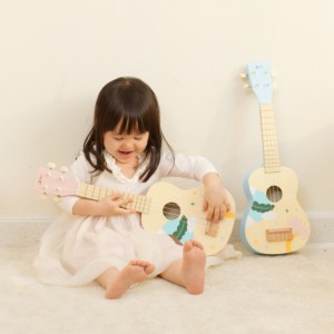 CLASSIC WORLD Drewniane Ukulele Gitara dla Dzieci Niebieskie 4