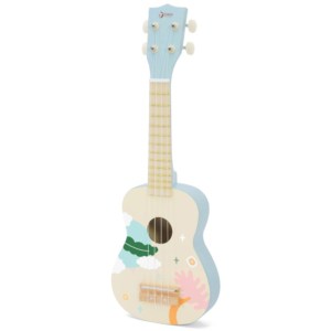 CLASSIC WORLD Drewniane Ukulele Gitara dla Dzieci Niebieskie 7
