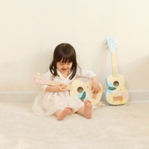 CLASSIC WORLD Drewniane Ukulele Gitara dla Dzieci Rozowa 1