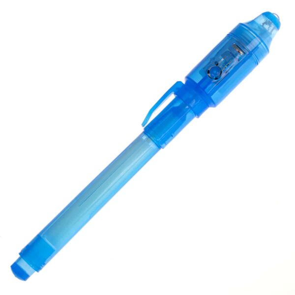 Długopis UV z LED niewidzialne napisy niebieski Długopis UV z LED niewidzialne napisy niebieski