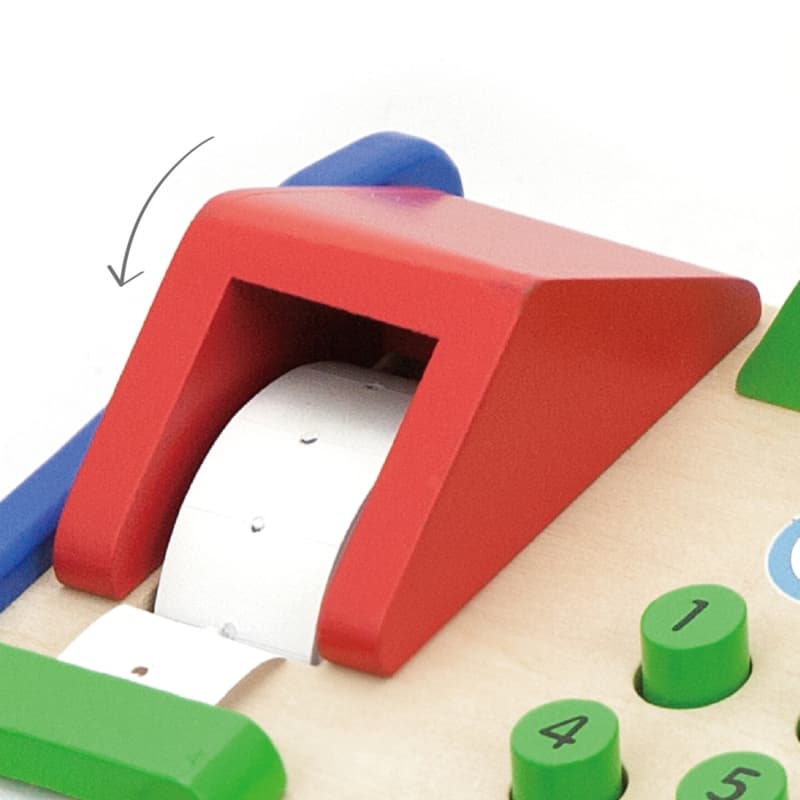Drewniana Kasa sklepowa z akcesoriami Skaner Viga Toys Montessori 3