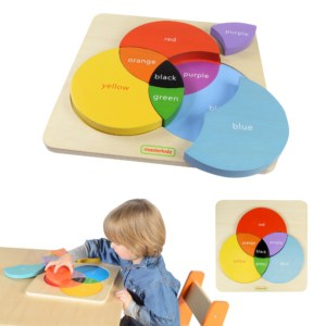 Drewniana Tablica Edukacyjna Mieszanie Kolorów Masterkidz Montessori