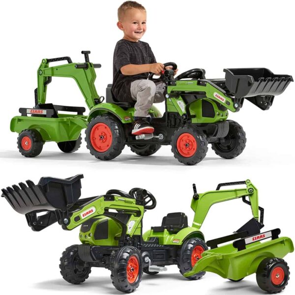 FALK Traktor z Przyczepą CLAAS Arion Backhoe ŁYŻKA + Ładowarka Od 2 Lat FALK Traktor z Przyczepą CLAAS Arion Backhoe ŁYŻKA + Ładowarka Od 2 Lat