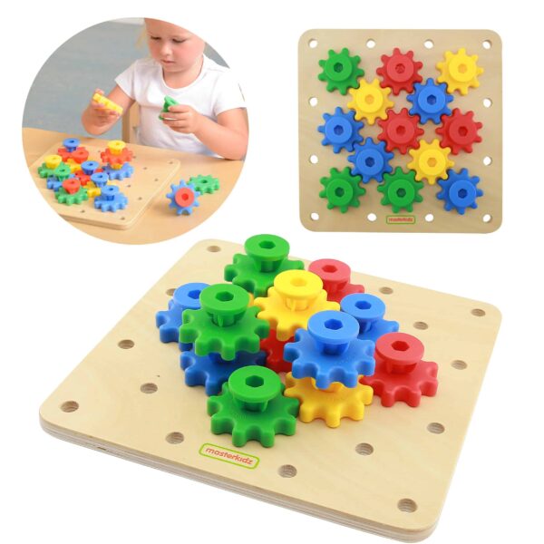 Koła Zębate Zbuduj Własny Mechanizm Tablica Masterkidz Montessori Koła Zębate Zbuduj Własny Mechanizm Tablica Masterkidz Montessori