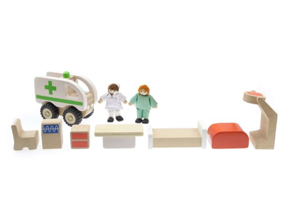 Mini-Szpital-Drewniany-Zestaw-Masterkidz-Makieta-4 Mini-Szpital-Drewniany-Zestaw-Masterkidz-Makieta-4