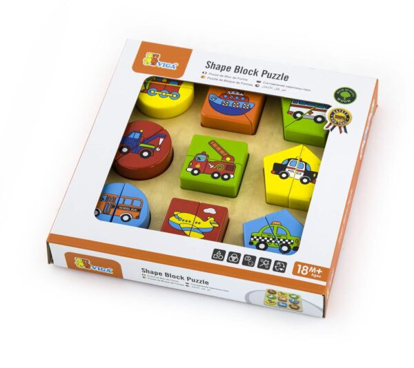 Puzzle Drewniane Viga Pojazdy