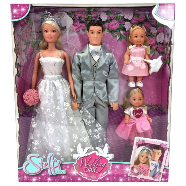 SIMBA Lalka Steffi i Kevin w Dniu Ślubu Zestaw z Evi SIMBA Lalka Steffi i Kevin w Dniu Ślubu Zestaw z Evi