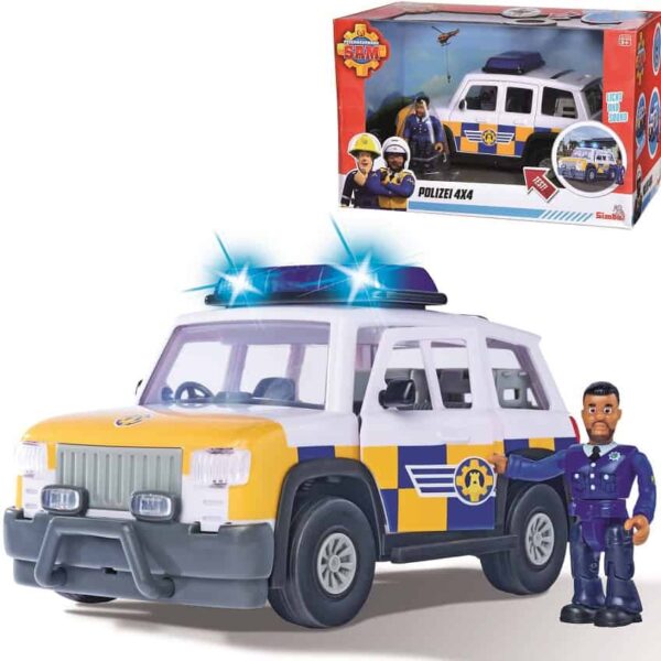 SIMBA Strażak Sam Jeep Policyjny Figurka Malcolma SIMBA Strażak Sam Jeep Policyjny Figurka Malcolma