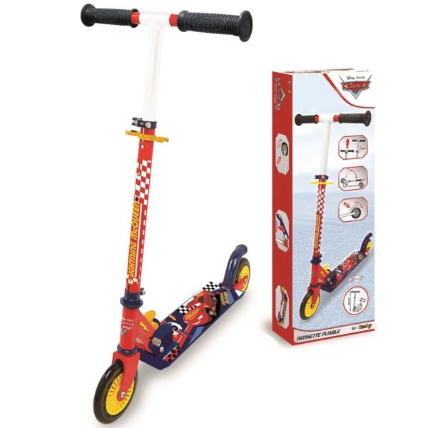 SMOBY Hulajnoga Dwukołowa Auta 3 Cars Metalowa SMOBY Hulajnoga Dwukołowa Auta 3 Cars Metalowa