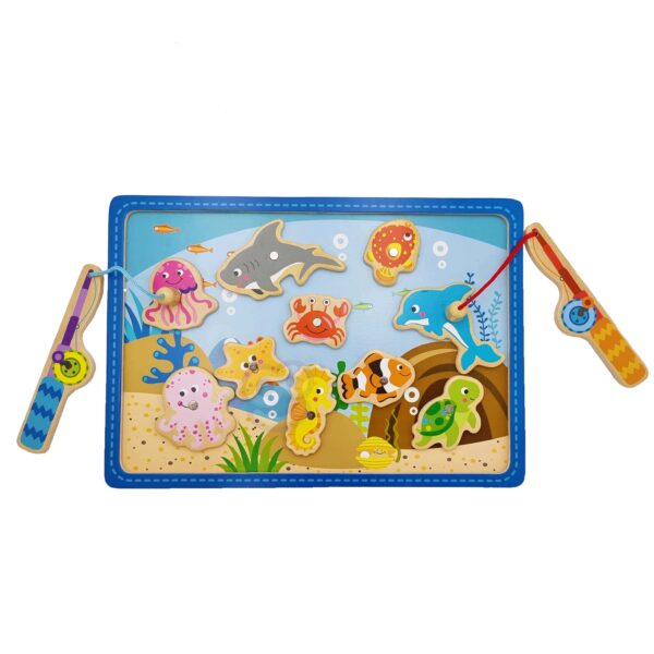 TOOKY TOY Drewniana Gra Łowienie Rybek 2 Wędki + 10 el. TOOKY TOY Drewniana Gra Łowienie Rybek 2 Wędki + 10 el.