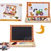 TOOKY TOY Drewniana Tablica Dwustronna Puzzle Układanka Magnetyczna Farma