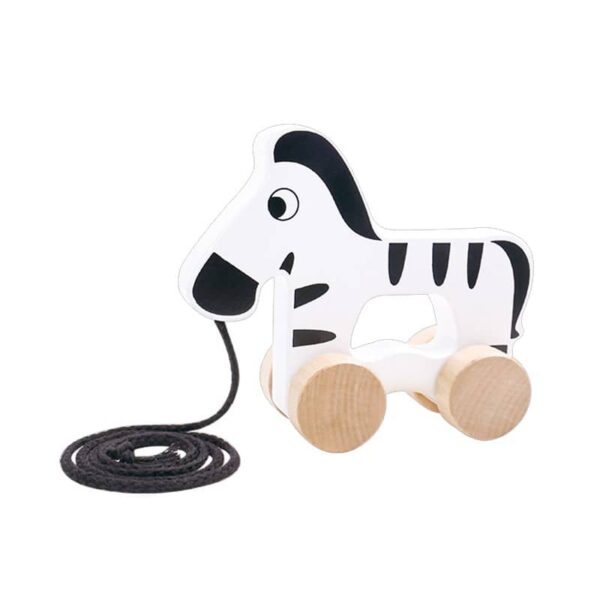 TOOKY TOY Drewniana Zebra do Ciągnięcia Pchania na Sznurku TOOKY TOY Drewniana Zebra do Ciągnięcia Pchania na Sznurku