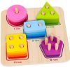TOOKY TOY Drewniany Sorter Geometryczny Nauka Kształtów Liczenia
