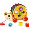 TOOKY TOY Duży Drewniany Sorter Jeż Do Ciągnięcia 2w1