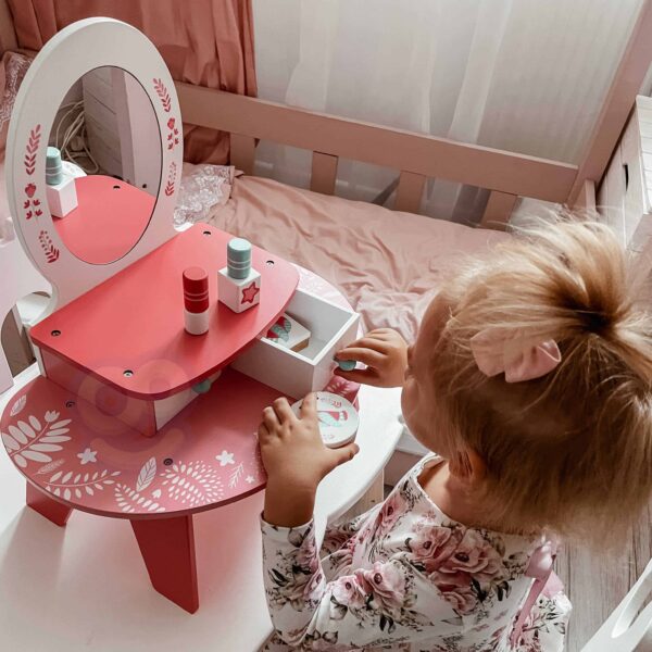TOOKY-TOY-Rozowa-Toaletka-Drewniana-Do-Makijazu-z-Lustrem-1 TOOKY-TOY-Rozowa-Toaletka-Drewniana-Do-Makijazu-z-Lustrem-1