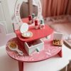 TOOKY-TOY-Rozowa-Toaletka-Drewniana-Do-Makijazu-z-Lustrem-2
