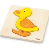VIGA Pierwsze drewniane Puzzle maluszka Kaczka