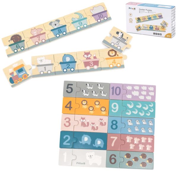 VIGA PolarB Drewniane Puzzle Numeryczne Cyferki Montessori VIGA PolarB Drewniane Puzzle Numeryczne Cyferki Montessori