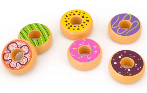 Viga Drewniane Pączki Donaty 6 szt Viga Drewniane Pączki Donaty 6 szt