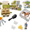WOOPIE Farma Zestaw Konstrukcyjny do Skręcenia Kombajn Stajnia Figurki + Konik