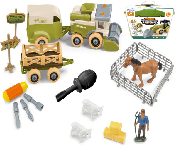WOOPIE Farma Zestaw Konstrukcyjny do Skręcenia Kombajn Stajnia Figurki + Konik WOOPIE Farma Zestaw Konstrukcyjny do Skręcenia Kombajn Stajnia Figurki + Konik