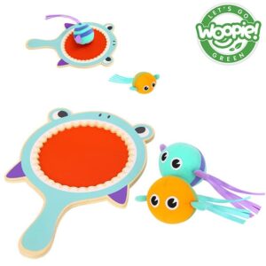 WOOPIE GREEN Gra na Rzepy CATCH BALL Zręcznościowa Paletka + 2 Piłki Rybki