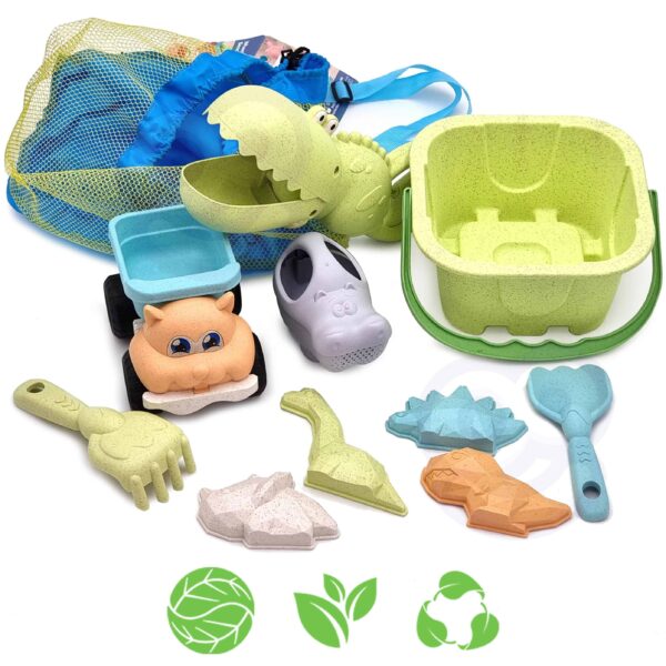 WOOPIE GREEN Zestaw do Piasku z Wiaderkiem i Łopatką Krokodyl w Plecaku 10 el. BIODEGRADOWALNY ORGANICZNY MATERIAŁ WOOPIE GREEN Zestaw do Piasku z Wiaderkiem i Łopatką Krokodyl w Plecaku 10 el. BIODEGRADOWALNY ORGANICZNY MATERIAŁ