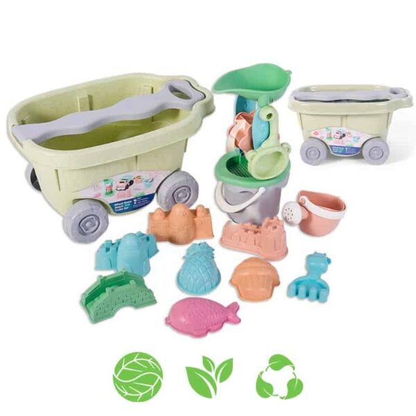 WOOPIE GREEN Zestaw do Piasku z Wózkiem 13 el. BIODEGRADOWALNY ORGANICZNY MATERIAŁ WOOPIE GREEN Zestaw do Piasku z Wózkiem 13 el. BIODEGRADOWALNY ORGANICZNY MATERIAŁ