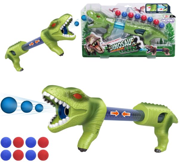 WOOPIE Pistolet na Piłki Kulki Piankowe Wyrzutnia Automatyczna Dinozaur 9 el. WOOPIE Pistolet na Piłki Kulki Piankowe Wyrzutnia Automatyczna Dinozaur 9 el.