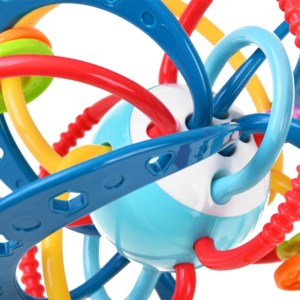 WOOPIE Zabawka Sensoryczna 2w1 Gryzak Grzechotka Montessori 4