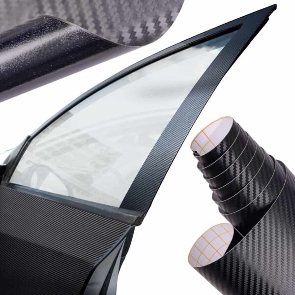 Folia rolka carbon 3D czarna 1 Folia rolka carbon 3D czarna 1