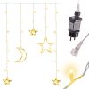 KX5723_2 Lampki Led Kurtyna Księżyce 3m 138LED multikolor 1-1