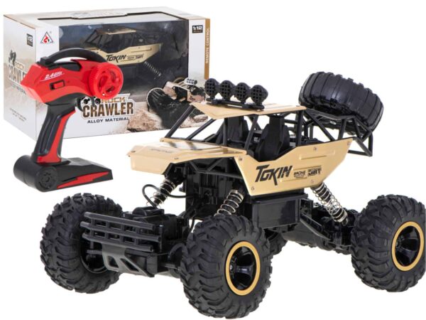 Samochód zdalnie sterowany na pilota RC Rock Crawler 1:12 4WD METAL złoty Samochód zdalnie sterowany na pilota RC Rock Crawler 1:12 4WD METAL złoty
