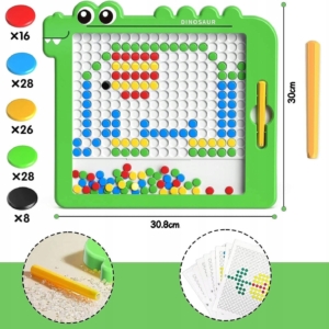 WOOPIE Tablica Magnetyczna dla Dzieci Montessori MagPad Dinozaur 2