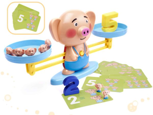 KX6380_1 Waga szalkowa edukacyjna nauka liczenia świnka 6 KX6380_1 Waga szalkowa edukacyjna nauka liczenia świnka 6