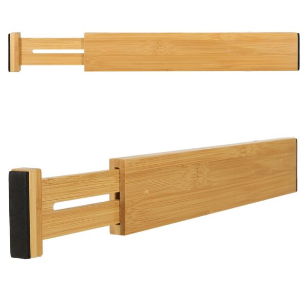 Organizer do szuflady regulowany separator bambusowy 43x6x1 Organizer do szuflady regulowany separator bambusowy 43x6x1