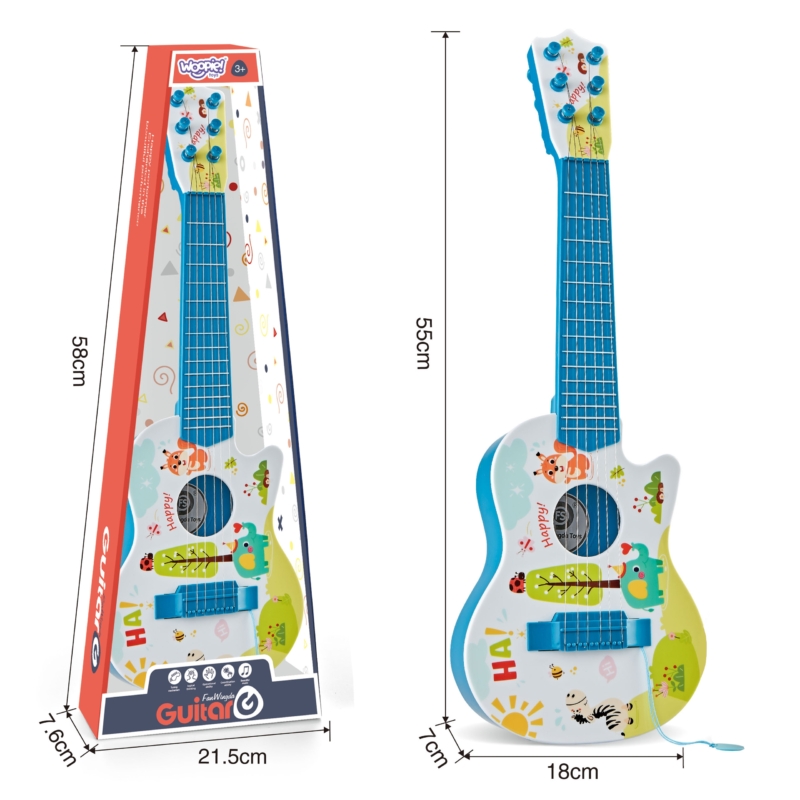 WOOPIE Gitara Akustyczna dla Dzieci Niebieska 55 cm 1