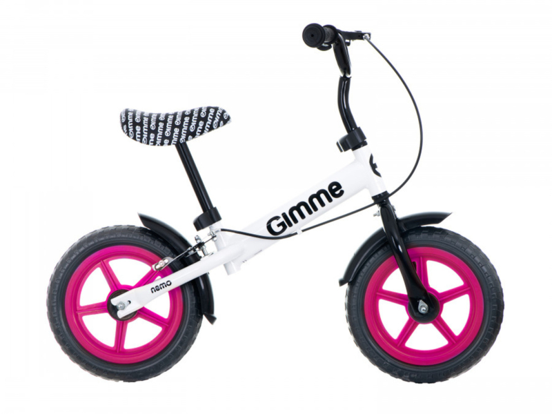 Rowerek biegowy z hamulcem Nemo 11 rozowy 3 GIMME 3