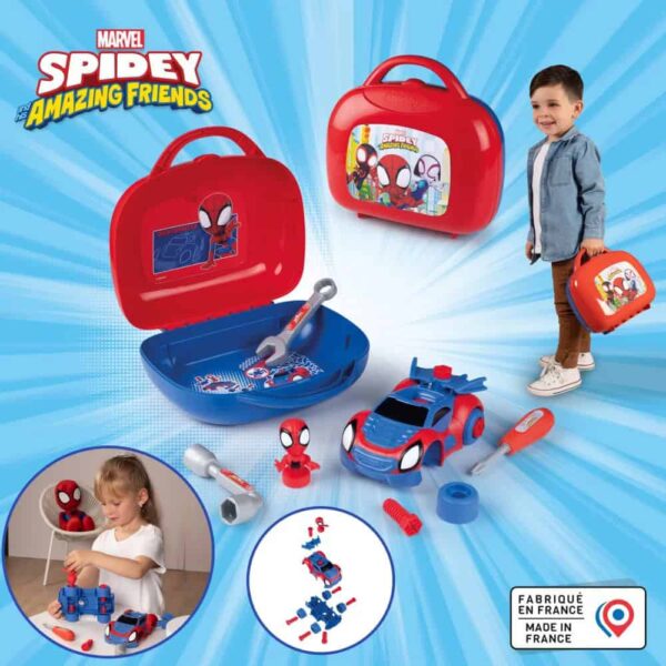 Smoby-Walizka-z-Narzedziami-Spidey-Samochod-do-Skrecania-1 Smoby-Walizka-z-Narzedziami-Spidey-Samochod-do-Skrecania-1
