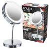 Adler AD 2159 Lusterko LED z podświetleniem stojące na nóżce kosmetyczne do makijażu powiększające