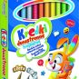 BAMBINO Kredki szkolne trójkątne dwustronne 12/24 kolory + temperówka