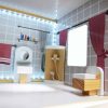 KX6201 Domek dla lalek MDF drewniany z akcesoriami LED 80cm czar