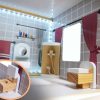 KX6201 Domek dla lalek MDF drewniany z akcesoriami LED 80cm czar